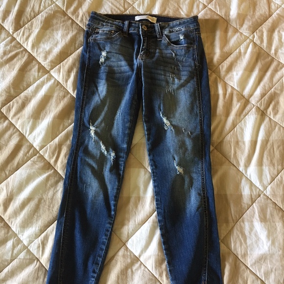 KanCan Estilo Distressed Skinny Jeans Size 3/25 - Picture 1 of 11